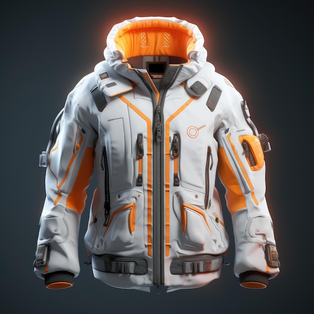 Futuristic Delight het ultieme hyperrealistische winterjasje met hoodie ontwerpconcept van hem en haar