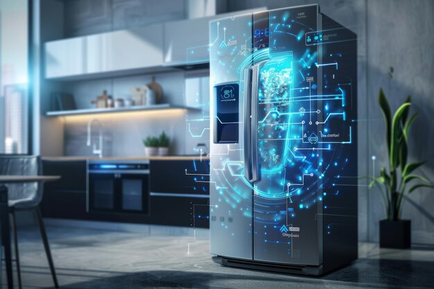 Futuristic design refrigerator