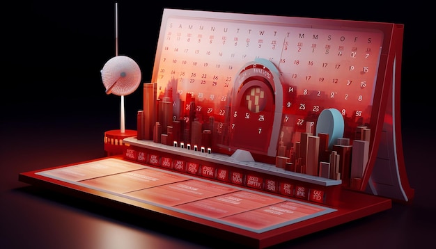 Foto calendario da scrivania futuristico