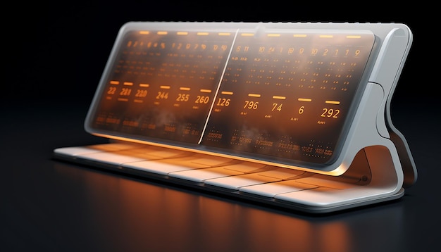 Photo futuristic desk calendar