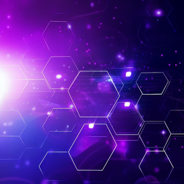 Futuristic digital abstract space hexagonal background