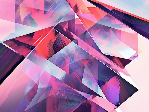 写真 futuristic digital geometric collision