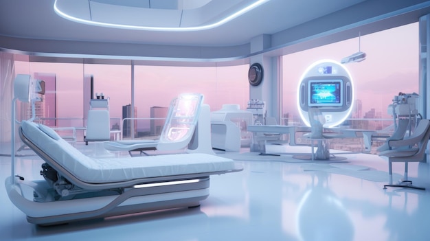 A futuristic digital health clinic Generative AI