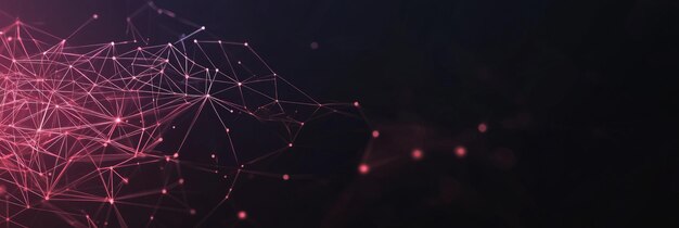 futuristic digital network visualization with glowing nodes and lines representing data connections technology and modern communication