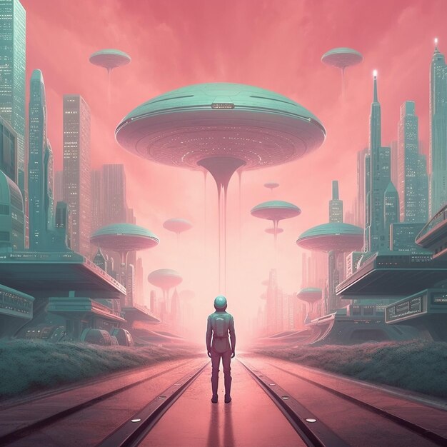 Futuristic Dreams Surreal Anime Landscapes and SciFi Adventures in Imaginary Worlds