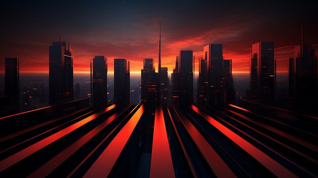 Photo a futuristic and dynamic abstract architecture scene