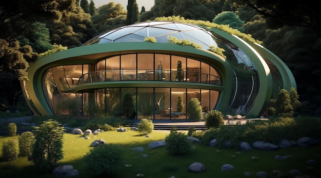미래형 에코 하우스 디자인