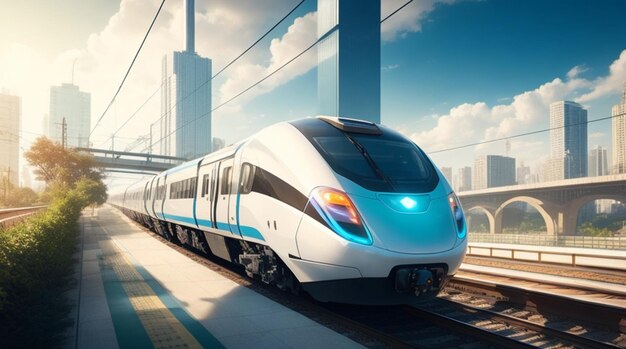 Futuristic EcoFriendly HighSpeed Electric Train