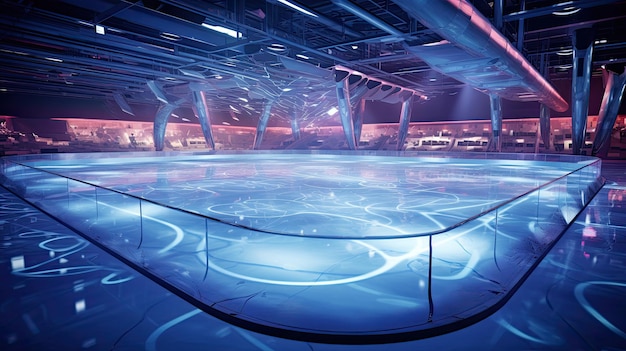 Photo futuristic electric ice rinks