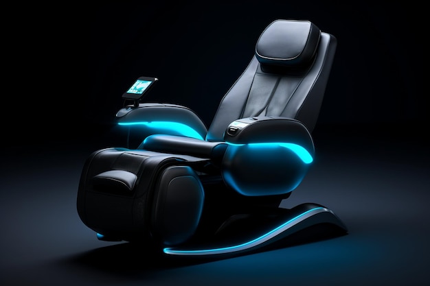 Photo a futuristic electric sofa chair designed specifically for middle aged individuals with sleek