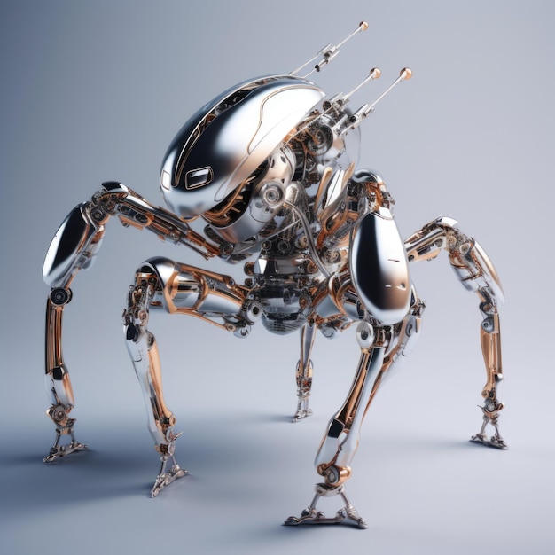 Futuristic or fantastical insectlike robot AI generative