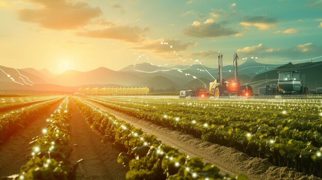 Futuristic Farming Landscape