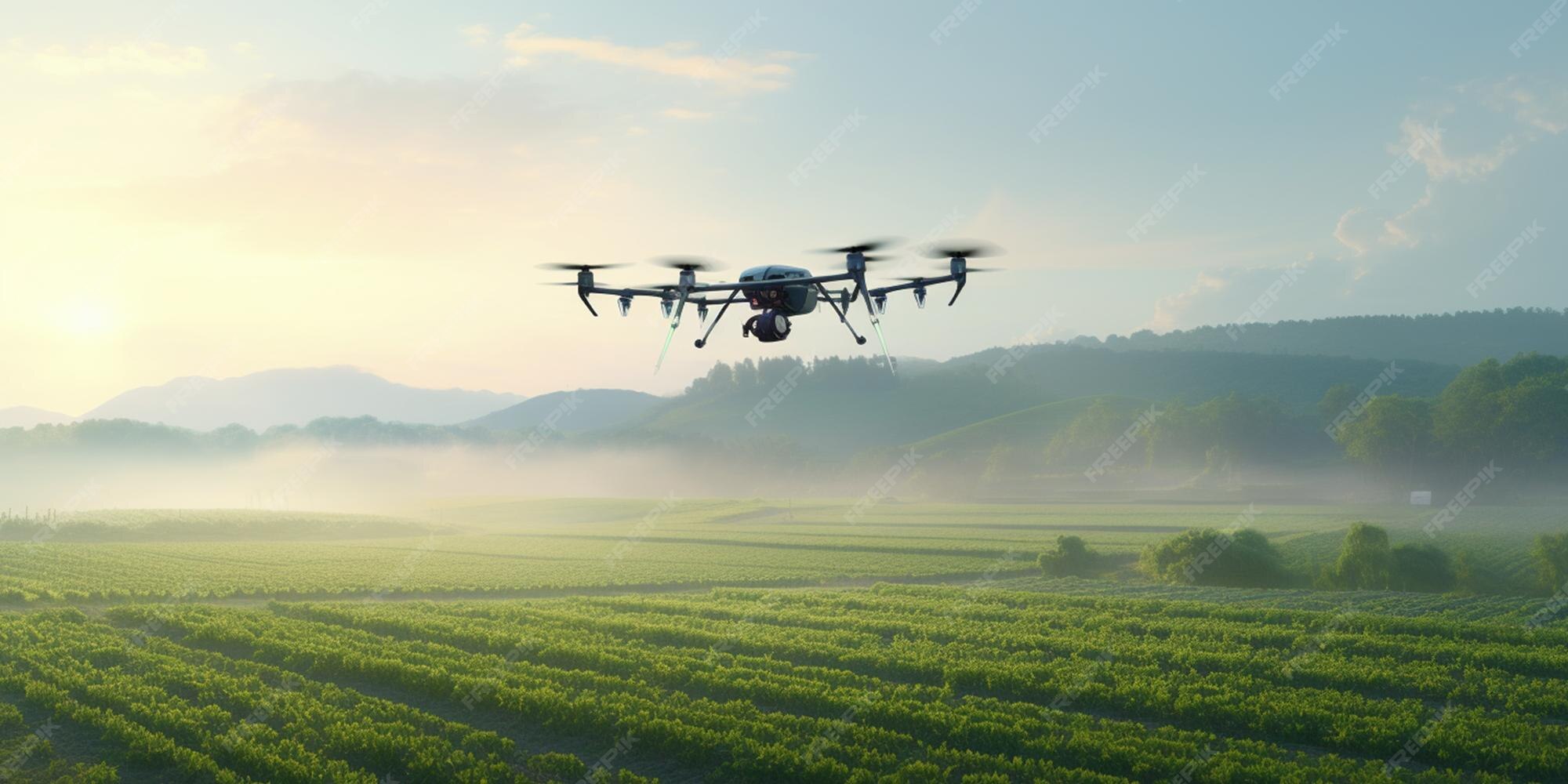 Futuristic farming scene with drones and automated farming machines ... Circuit Diagram
