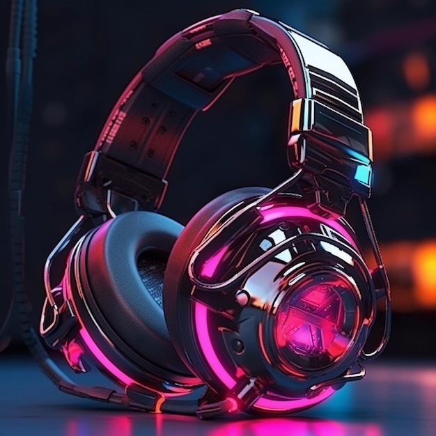 Futuristic fashionable headphones