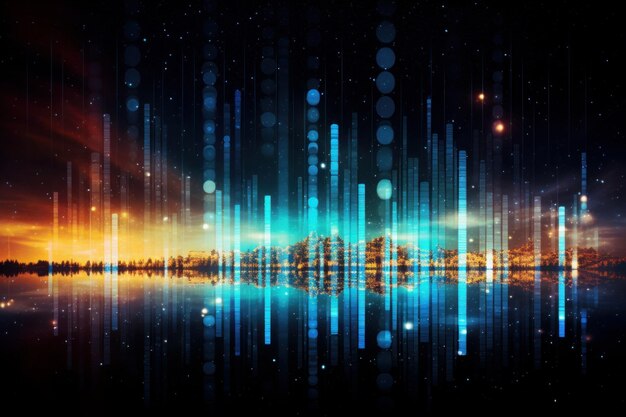 Futuristic Frequency Fantasy Edm Background photo