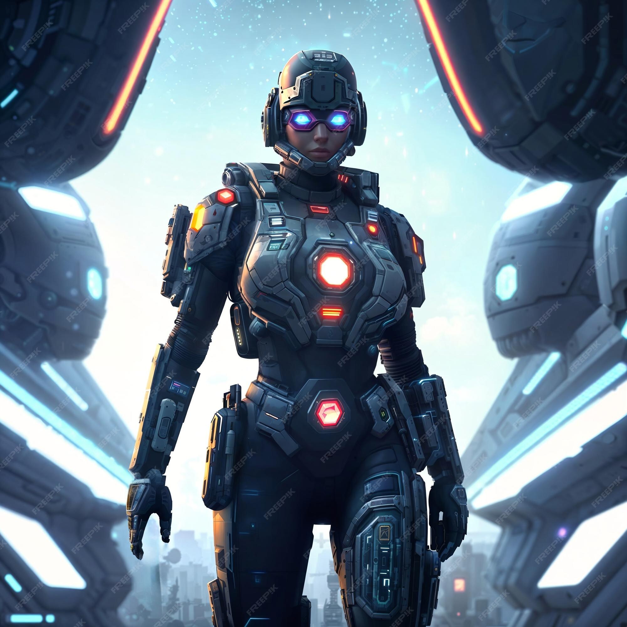 futuristic light armor suit