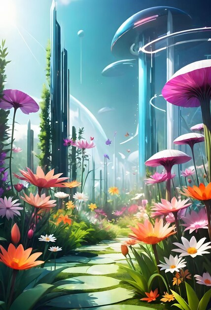 futuristic garden