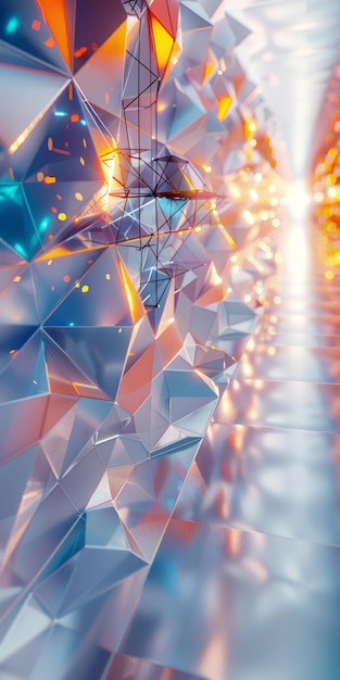 futuristic geometric background illustration
