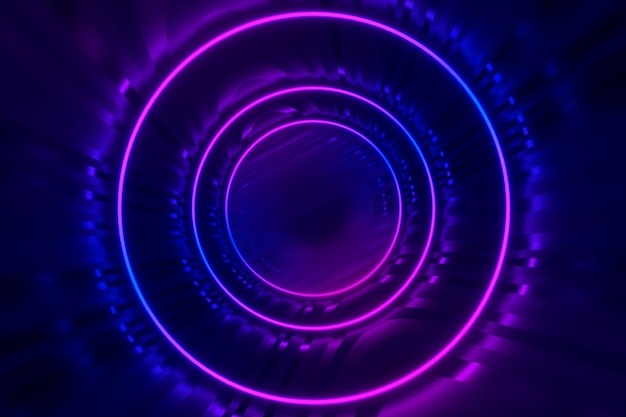 futuristic glowing circles background