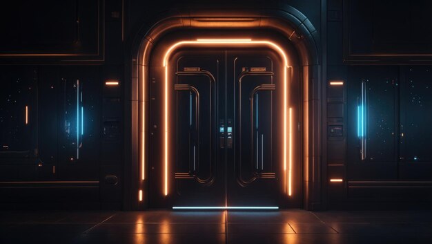 Sci-Fi Door Background