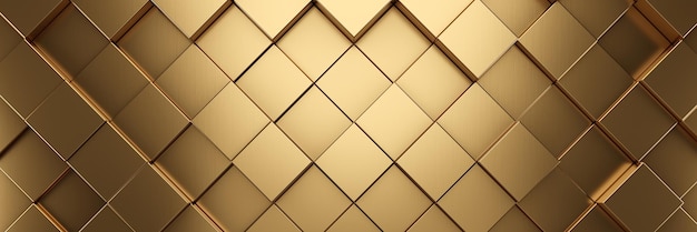 Futuristic gold hexagonal texture background 3d rendering