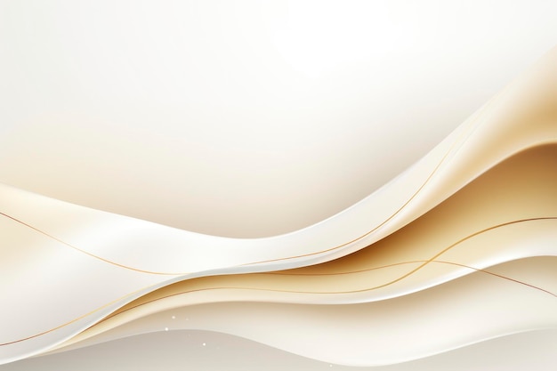 Futuristic gold wave white color background