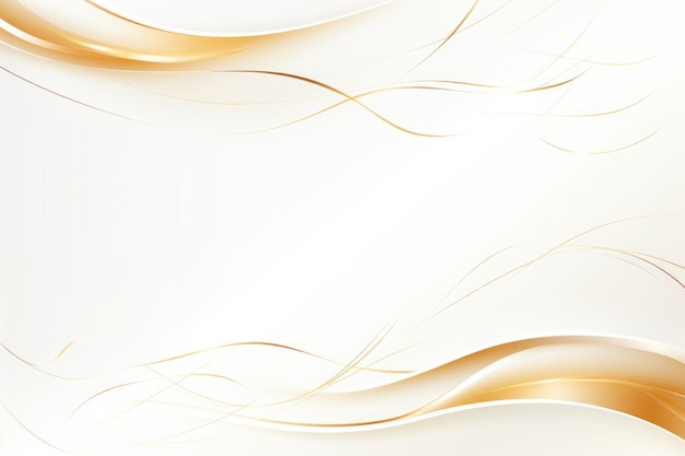 Futuristic gold wave white color background