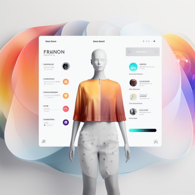 Foto futuristic gradient dressing zalando avatar in hd 8k un rivoluzionario ui ux web design