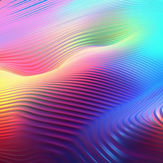 Futuristic gradient elegance a symphony of abstract waves and vibrant colors