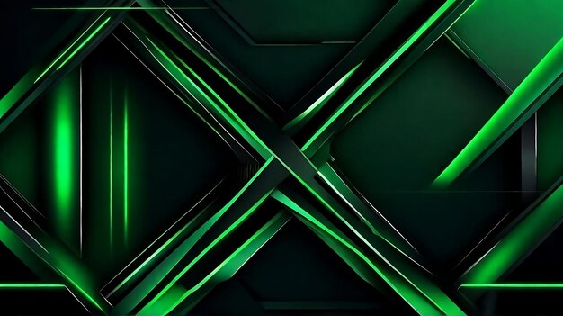 Photo futuristic green glowing techno abstract background