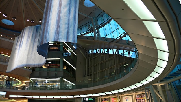 Futuristic hall interior