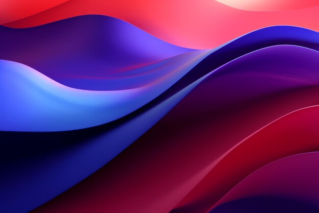 Футуристический HD абстрактный фон с голубыми и фиолетовыми градиентами красочные кривые