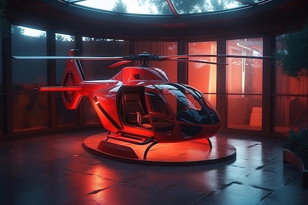 Futuristic Helicopter Concept Design by generative ai