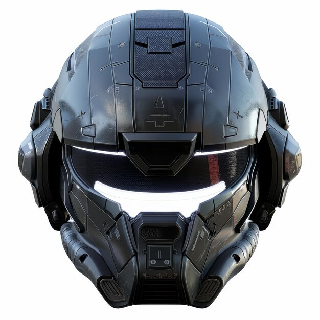 Photo futuristic helmet with sleek design