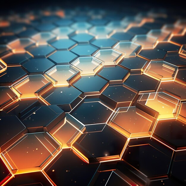 A futuristic hexagon wallpaper