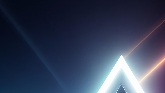 Futuristic high tech dark background with a triangular block structure