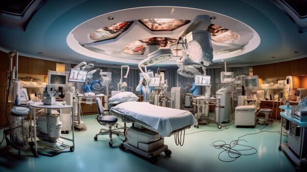 Photo futuristic hospital impactful majestic impressive very realistic