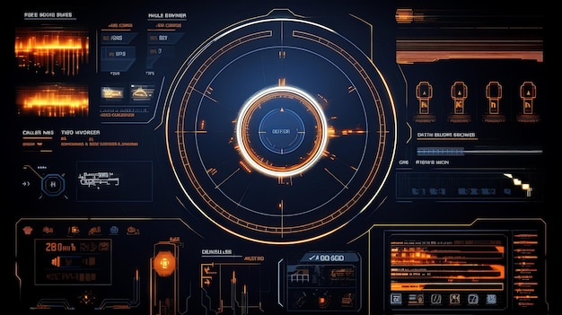 Футуристический HUD вызывает футуристические элементы векторные иллюстрации