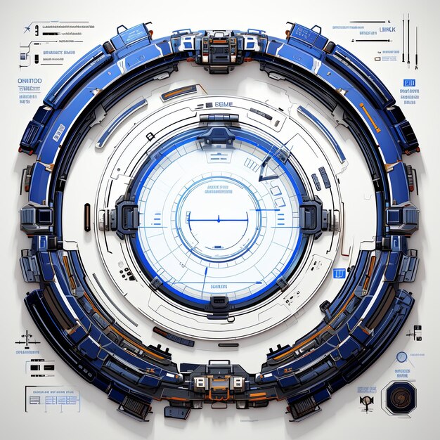 futuristic HUD callouts futuristic elements vector illustrations