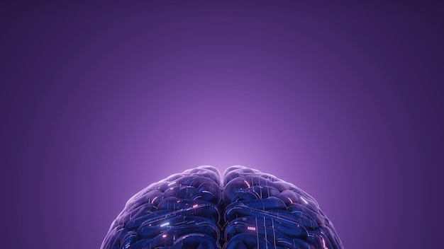 Futuristic human brain for artificial intelligence concept