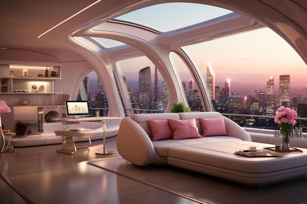 Photo futuristic interior design