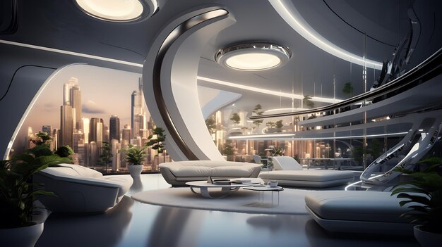 Photo futuristic interior photo