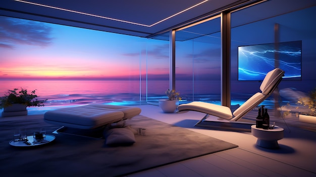 Futuristic interior photo