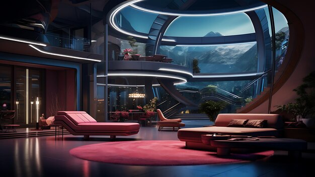 Photo futuristic interior photo