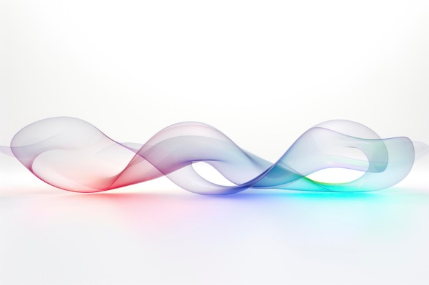 Foto pagina web della decorazione della carta da parati del fondo dell'onda di flusso dinamico di colore iridescente futuristico nella priorità bassa bianca