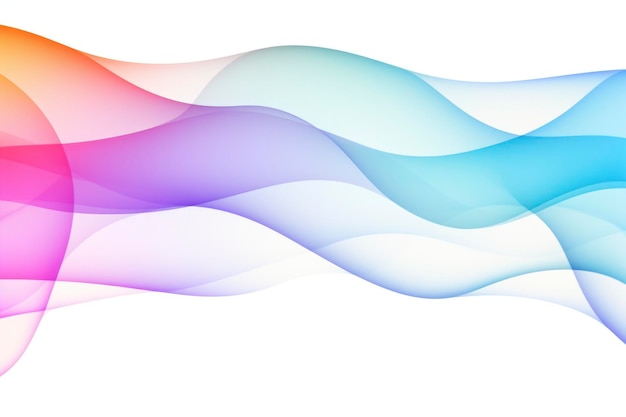 Foto futuristica colore iridescente dinamico ondata di flusso sfondo carta da parati decorazione pagina web su sfondo bianco