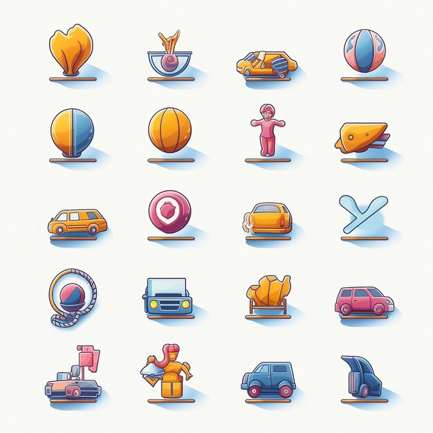 Futuristic Isometric Icons 3D Tech Emoji Game and Biz Art for Virtual Worlds Digital Transformation