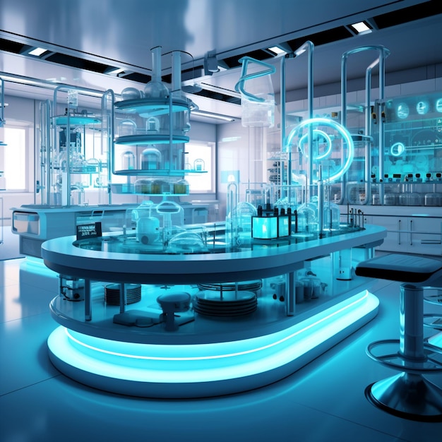 Futuristic Laboratory Setup with Resonance Refinement