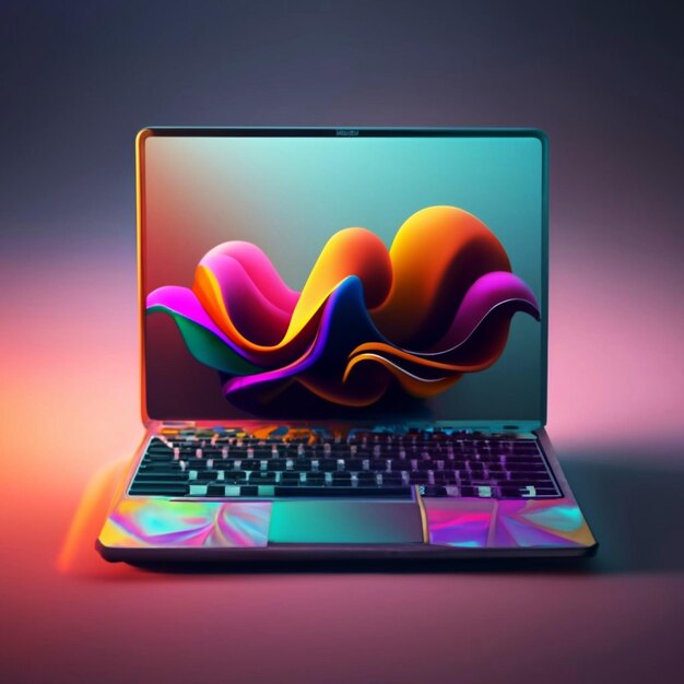 Futuristic laptop