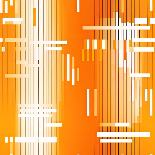 Futuristic lines modern orange pixel pattern